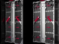 gabinete de aluminio plateado de 500*1000*74mm, tanto para interiores como para exteriores