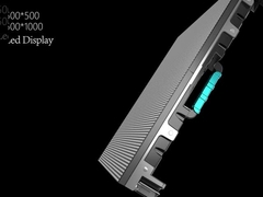 500 mm*1000 mm*67 mm Aluminio de los trajes de gabinete para 250 mm*250 mm con pantalla LED modulado