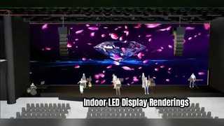 Representaciones de pantallas LED para interiores