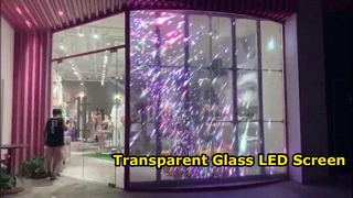 Pantalla de cristal transparente del LED