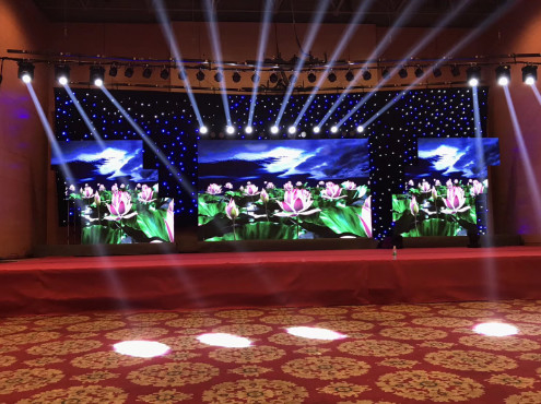 pared video de la exhibición de alquiler de 3.91m m LED para los acontecimientos al aire libre interiores
