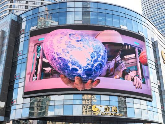 Vallas publicitarias exteriores P4 Pantalla LED curva RGB duradera y energéticamente eficiente