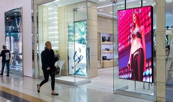 IP43 IC 2038 LED Pantalla transparente Led Pared W24*H120 Puntos CE ROHS
