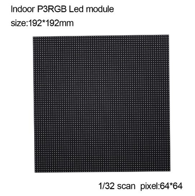 Pantalla interior a todo color de la pantalla LED SMD2121 del módulo de matriz del LED 192x192m m 64x64pixel P3