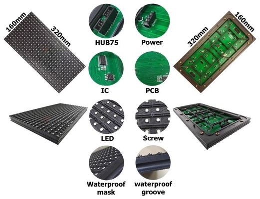 Prenda impermeable a todo color de la pantalla P4 P5 P6 de las pequeñas paredes video al aire libre LED del pixel LED