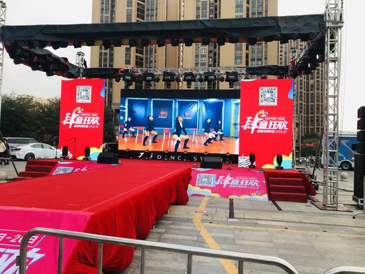 Alta tasa de actualización de la pantalla LED de alquiler P3.91 250 * 250mm Panel RGB 64x64 píxeles Led Video Wall
