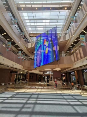 Pantalla LED transparente para pared/techo/suelo para interior/exterior