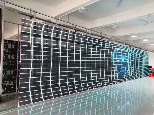Pantalla LED transparente para pared/techo/suelo para interior/exterior