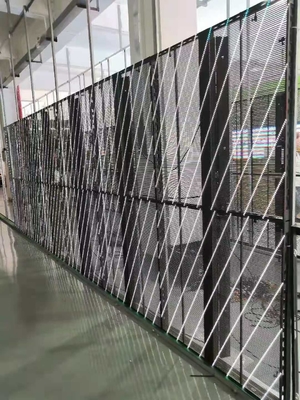 Ángulo de visión amplio de la pantalla LED de cristal transparente de alta resolución ligera