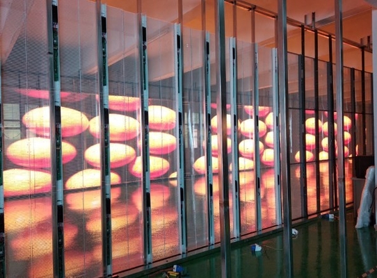 Amplia gama de colores Pantalla LED de vidrio transparente Ligero