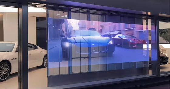 Pantalla LED de vidrio transparente P3.91mm Serie holográfica Frecuencia de actualización 3840Hz