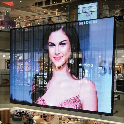Pantalla LED de vidrio transparente incorporada de 3.91 mm-7.82 mm Publicidad de edificios