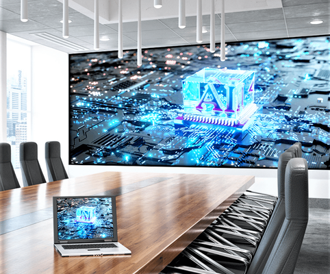 LONGDA Display LED de píxeles pequeños P1.56 en interiores con pantalla de video de conferencia a todo color ISO9001