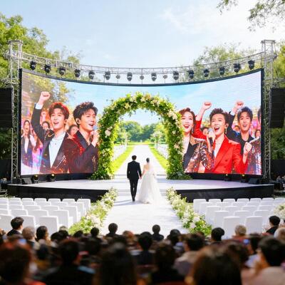 Teatro de bodas con pantalla LED Teatro de fondo P5 Teatro de fondo de alquiler de conciertos