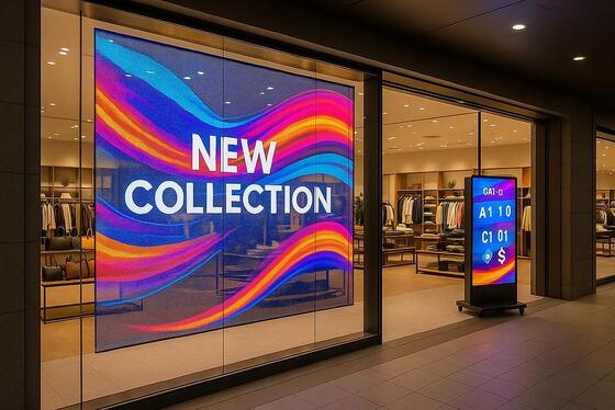 la alta transparencia de 5.6m m llevó la exploración 63775dots/M2 de la exhibición 11 de la ventana de la tienda