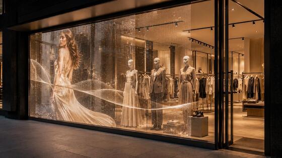 Pantalla LED interactiva creativa transparente ISO14001 ODM para centros comerciales