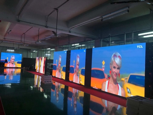 pantalla llevada ultra fina llevada el 108in 500nit del gabinete de exhibición 22.5m m ajustable