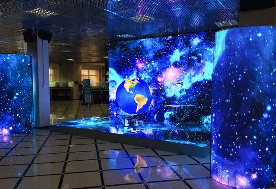 La exhibición llevada de alquiler 2.97m m grandes de la etapa de IP21 Kinglight 2020 llevó el gabinete de pared video