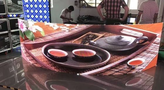 Panel de pantalla de matriz de módulo flexible LED 3840Hz ISO14001 Instalación de succión magnética