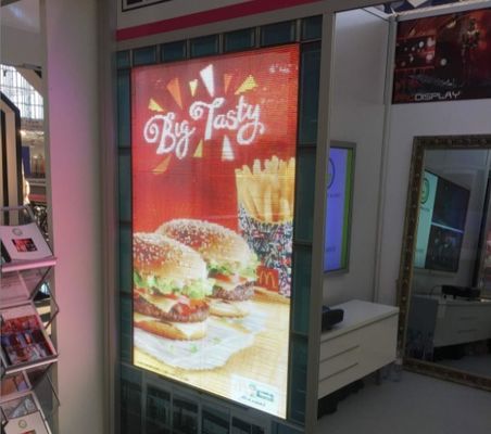 IP43 IC 2038 LED Pantalla transparente Led Pared W24*H120 Puntos CE ROHS
