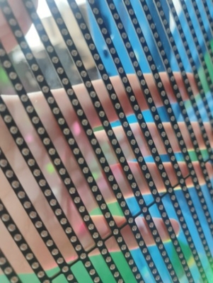 La publicidad de pantalla transparente del vidrio LED de 100 de los x 50cm exhibe a la FCC del ODM de 32873 pixeles