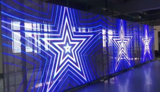 Longda 3840Hz Tasa de actualización 5000cd/m2 Brillo 1R1G1B Composición LED Pantalla LED de vidrio transparente para alquiler o instalación fija