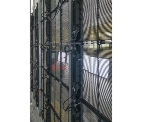 La ventana transparente de la rejilla de pantalla del vidrio LED de P10.4mm los 50*12.5cm exhibe el ² de 1000cd/M