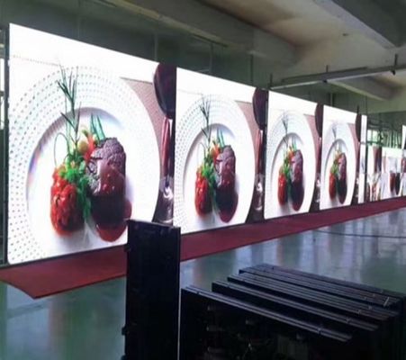 P1.875 Display Led de Pitch de pequeños píxeles Ultra delgado 600 * 337.5mm gabinete para animación