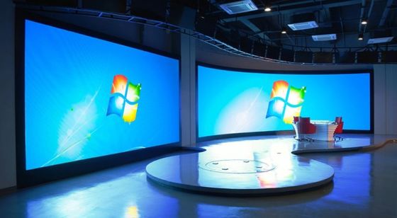 P1.875 Display Led de Pitch de pequeños píxeles Ultra delgado 600 * 337.5mm gabinete para animación