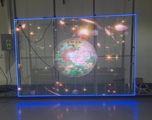 La pantalla video transparente RGB de la pared de AC85V LED llevó la pantalla de visualización de la ventana