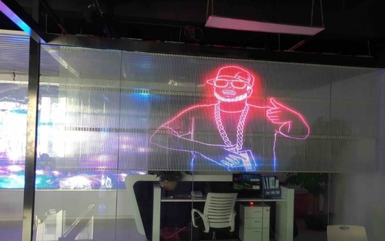 P2.8 la pantalla transparente del vidrio LED modificó al aire libre para requisitos particulares interior para el centro comercial