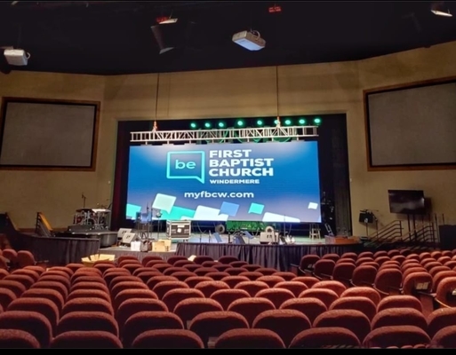 Pequeño gabinete de aluminio a todo color interior de la pantalla LED 192x192m m del pixel P3 para la iglesia