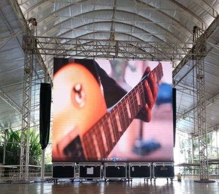 Pantallas llevadas de alquiler llevadas del fondo de etapa de la pantalla P3.91 del contexto de la etapa para los conciertos
